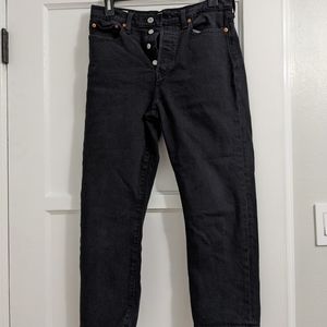 Levi's Wedgie fit straight jeans in washed black
